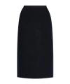 Fabiana Filippi Woman Midi Skirt Midnight Blue Size 10 Virgin Wool In Black