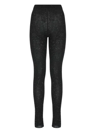 Fabiana Filippi Wool Pants With Paillettes In Black