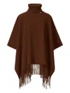Fabiana Filippi Wool Poncho In Brown