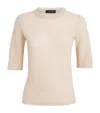 Fabiana Filippi Wool Semi-sheer Embellished Top In Neutral