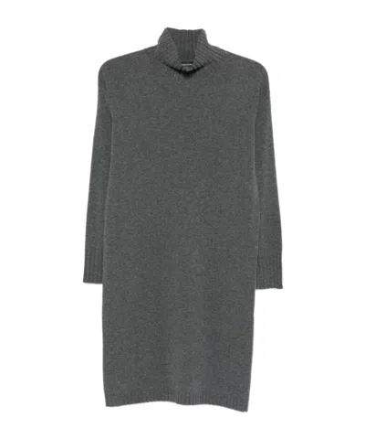 Fabiana Filippi Wool Short Dress In Gray