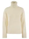 Fabiana Filippi Turtleneck Sweater In Cream