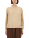 Fabiana Filippi Beige Wool Blend Sweatshirts In Neutral