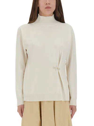 Fabiana Filippi Wool, Silk And Cashmere Sweater In Neutral