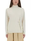 Fabiana Filippi White Virgin Wool Silk Tops In Neutral