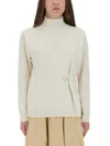 Fabiana Filippi White Virgin Wool Silk Tops In White