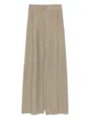 Fabiana Filippi Wool-silk Blend Pants In Gray
