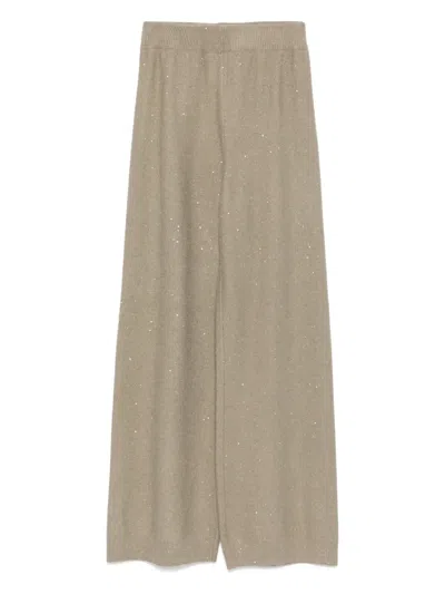 Fabiana Filippi Wool-silk Blend Pants In Gray