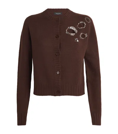 Fabiana Filippi Wool-silk-cashmere Embellished Cardigan