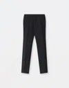 Fabiana Filippi Wool Silk Crepe Regular Fit Trousers In Black