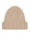 Fabiana Filippi Wool-silk Sparkling Ribbed Beanie In Sand