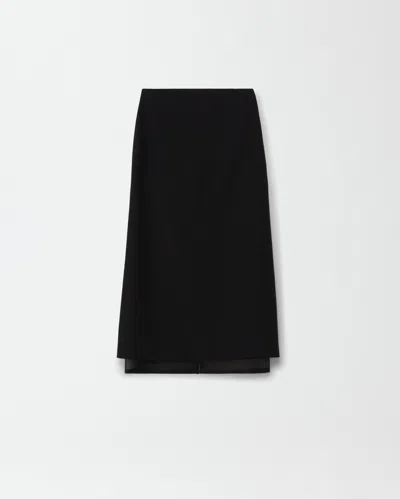 Fabiana Filippi Wool Skirt In Black