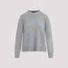 Fabiana Filippi Wool-cashmere Blend Sweater With Ribbed Hem In Gray