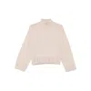 Fabiana Filippi Wool Turtleneck Sweater With Dropped Shoulders In Neutral