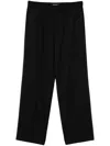 Fabiana Filippi Black Raised-seam Trousers In Black