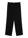 Fabiana Filippi Fluid Linen And Viscose Trousers In Black