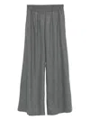 Fabiana Filippi Comfortable Wide-leg Trousers Elastic Waistband In Gray