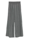 Fabiana Filippi Comfortable Wide-leg Trousers Elastic Waistband In Gray
