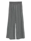 Fabiana Filippi Comfortable Wide-leg Trousers Elastic Waistband In Gray