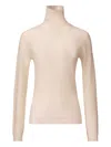 Fabiana Filippi Sequin Embellishment Wool Turtleneck Sweater In White