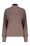 Fabiana Filippi Wool Turtleneck Sweater In Brown