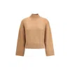 Fabiana Filippi Wool Turtleneck Sweater In Brown