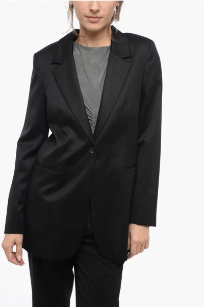 Fabiana Filippi Wool Tweed Blazer With Fitted-fit In Black