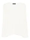 Fabiana Filippi Wool V Necked Sweater In White