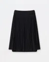 FABIANA FILIPPI WOOLEN PENCIL SKIRT WITH PLEATED TULLE LAYER
