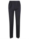Fabiana Filippi Tailored Black Trousers With Straight Leg In Blue