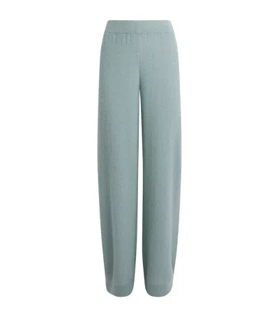 Fabiana Filippi Wool-silk-blend Embellished Trousers In Green