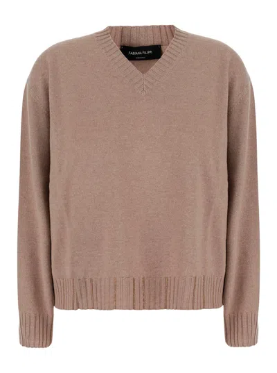 Fabiana Filippi Wool-silk-cashmere Blend Sweater In Transparent