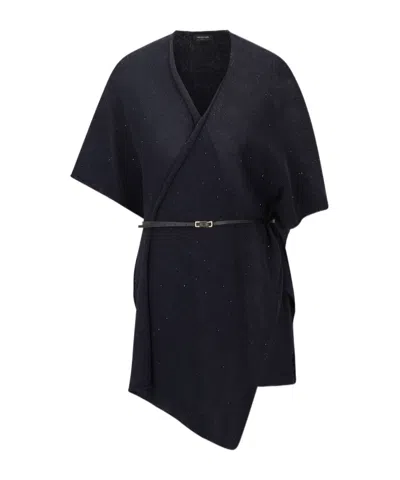 Fabiana Filippi Wrap Cardigan In Black