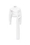 Fabiana Filippi Wrap-design Cotton Shirt In White