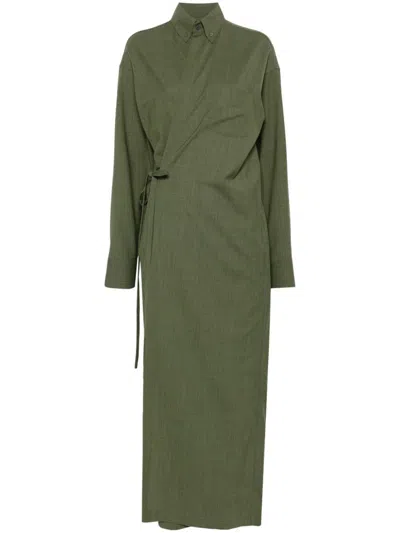 Fabiana Filippi Wrap Maxi Dress In Green
