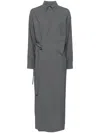 Fabiana Filippi Wrap Maxi Dress In Grey