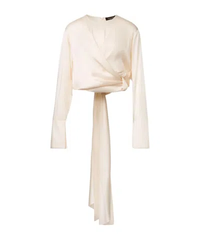 FABIANA FILIPPI WRAP-TIE SILK BLOUSE