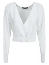 Fabiana Filippi Wrap V-neck Cardigan In White