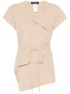 Fabiana Filippi Wrap Vest In Neutrals