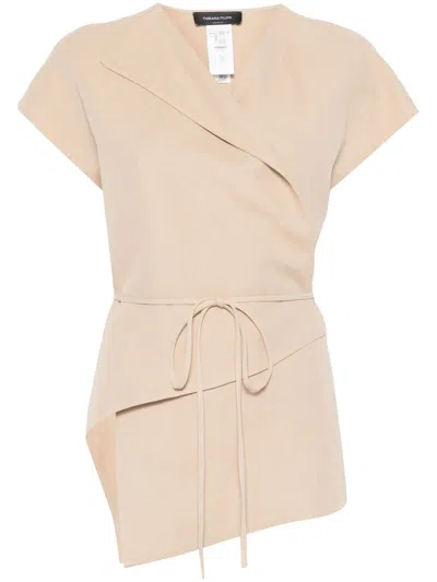Fabiana Filippi Wrap Vest In Neutrals