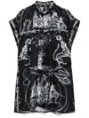 Fabiana Filippi X Benni Bosetto Printed Silk Blouse In Black