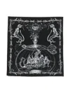 Fabiana Filippi X Benni Bosetto Printed Silk Scarf In 黑色