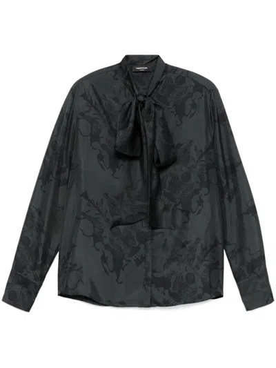 Fabiana Filippi X Benni Bosetto Printed Silk Shirt In Black