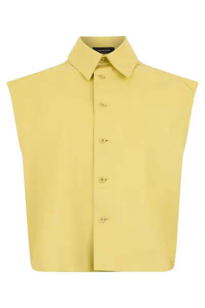 Fabiana Filippi Yellow Shirt Without Sleeves In Light Fabric