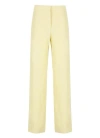 Fabiana Filippi Yellow Wool Anc Silk Pants In Yellow