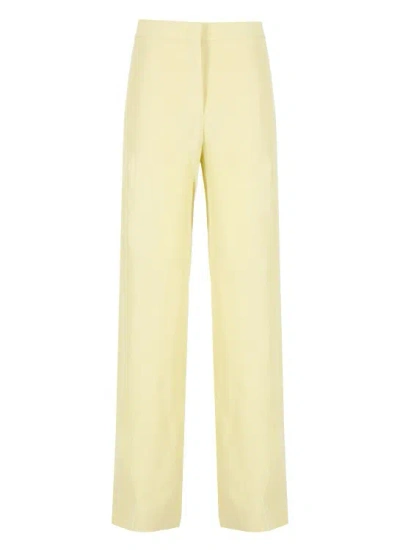 Fabiana Filippi Yellow Wool Anc Silk Pants