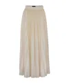 Fabiana Filippi Zip Fastened Pleated Jersey Skirt In Neutral