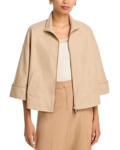 Fabiana Filippi Cotton Polyamide Jacket In Neutral
