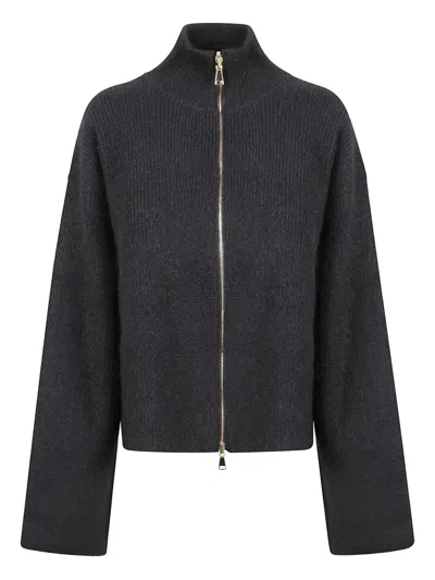 Fabiana Filippi Platinum Mohair Jacket In Black