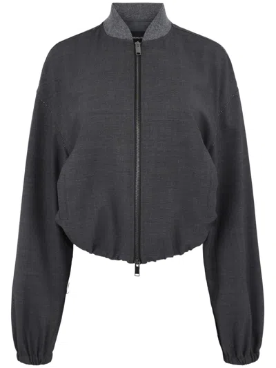 Fabiana Filippi Zip-up Bomber Jacket In 灰色